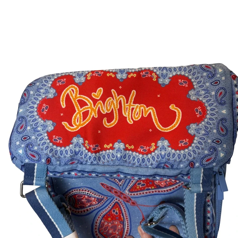 Brighton Bandana Love Backpack Blue Paisley Butterfly Boho Travel Bag NWT